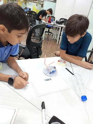 Simple makerspace setup with basic materials