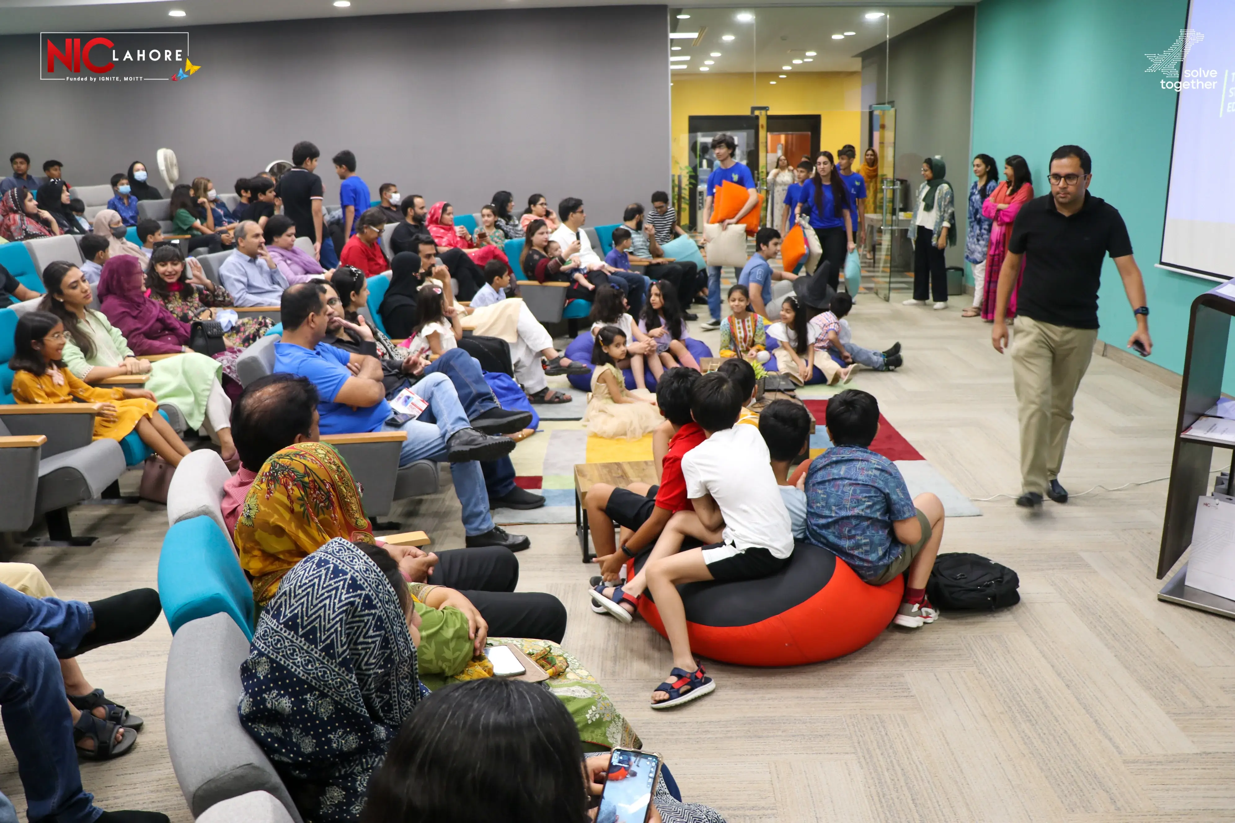 Students learning together at summer camp