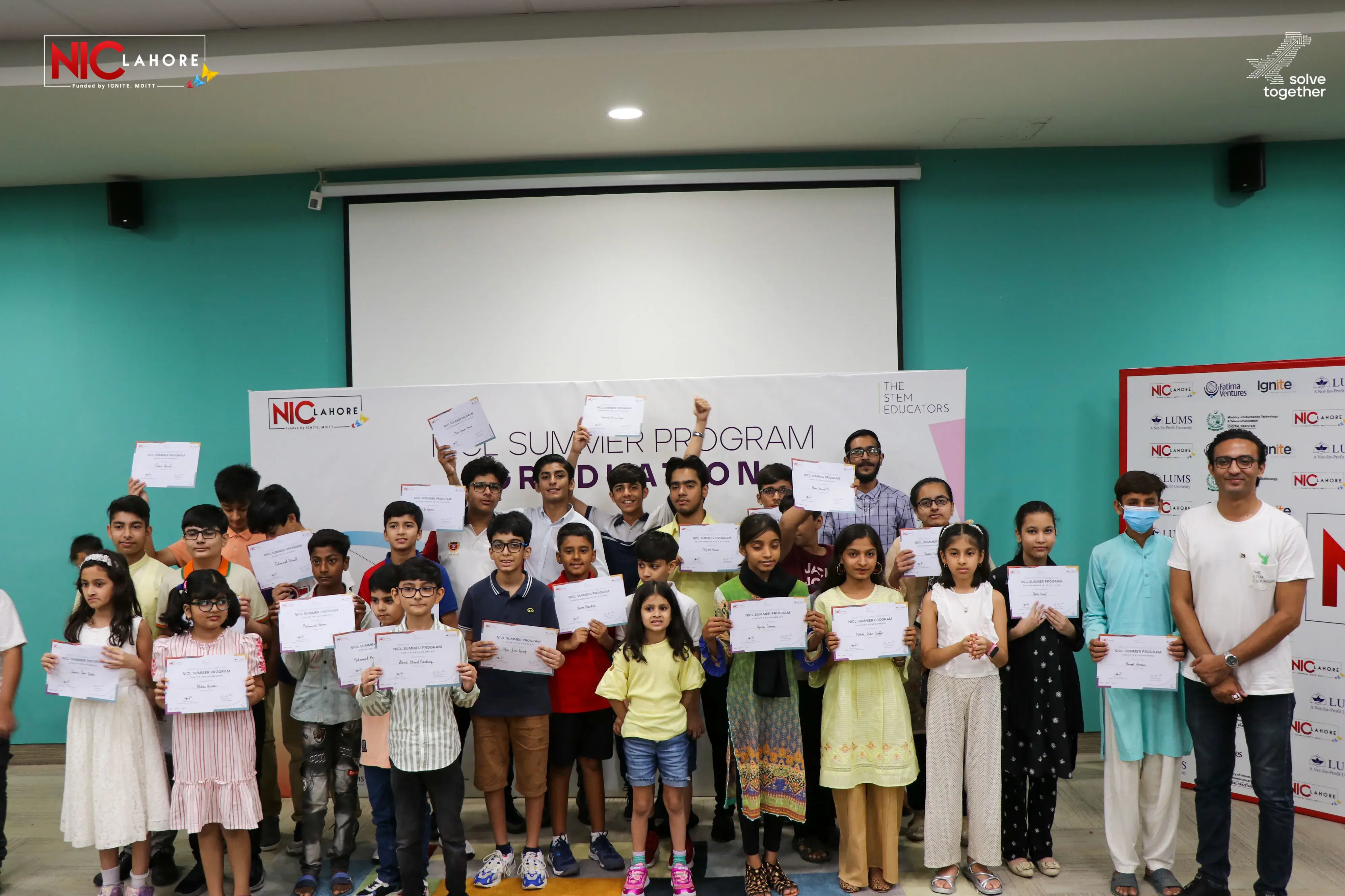 NIC summer program graduation group photo